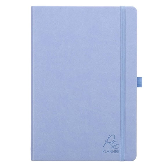 Rolene Strauss Undated Daily Planner w/Scripture for Women - Daily, Weekly, Monthly, Academic Organizer, Dot Grid Notebook, Time Management, Productivity, Blue Faux Leather