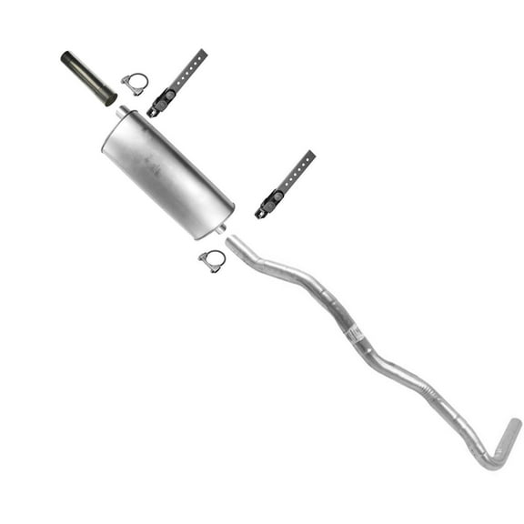 Rolet for S10 & for GMC 88-91 Rear Wheel Drive Weld-on Muffler & Tail Pipe System Kit - Single Exit, 100% for Fit Accuracy