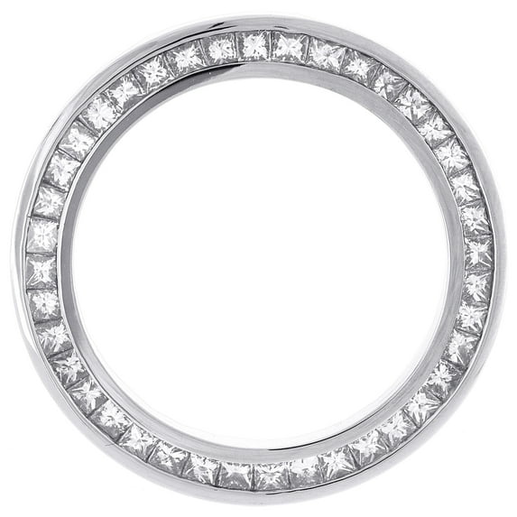 Rolex DateJust Custom Princess Cut Diamond Bezel to Fit ONLY 26mm Watches 2 CT.