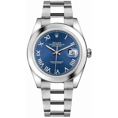 Rolex Datejust 41 Blue Roman Numeral Dial Men's Watch 126300
