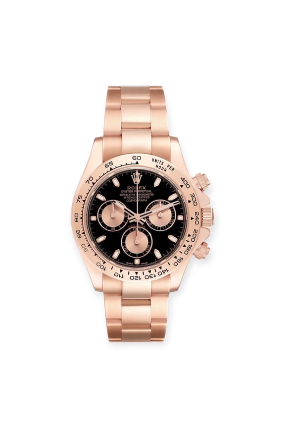 Pre-Owned Rolex Daytona 116505 Black Dial Rose Gold Mens Watch