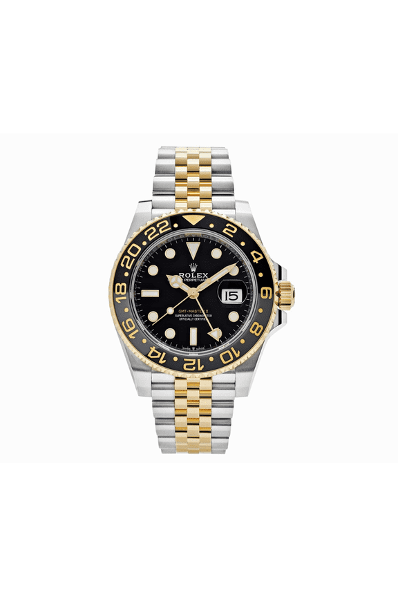 Pre-Owned Rolex GMT-Master II 126713GRNR 40mm Black Dial with Stainless Steel & Yellow Gold Jubilee Bracelet (Year 2023 to 2025)