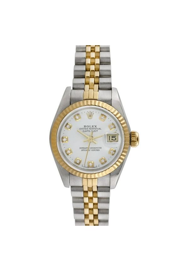 Pre-Owned Rolex Ladies Datejust 26mm Stainless Steel and 18K Yellow Gold Jubilee Wristwatch