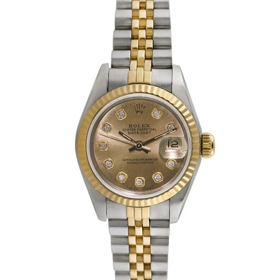 Pre-Owned Rolex Ladies Datejust 26mm Stainless Steel and 18K Yellow Gold Jubilee Wristwatch