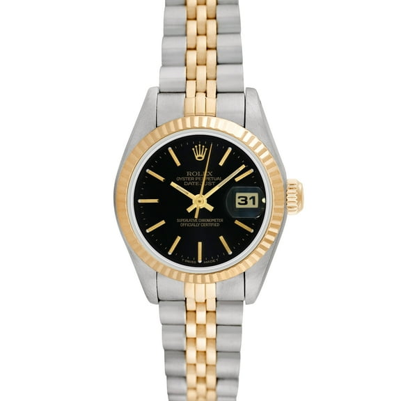 Pre-Owned Rolex Ladies Datejust 26mm Stainless Steel and 18K Yellow Gold Jubilee Wristwatch