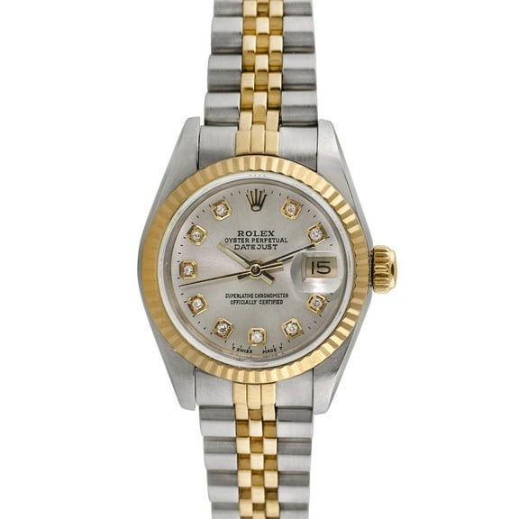 Pre-Owned Rolex Ladies Datejust 26mm Stainless Steel and 18K Yellow Gold Jubilee Wristwatch