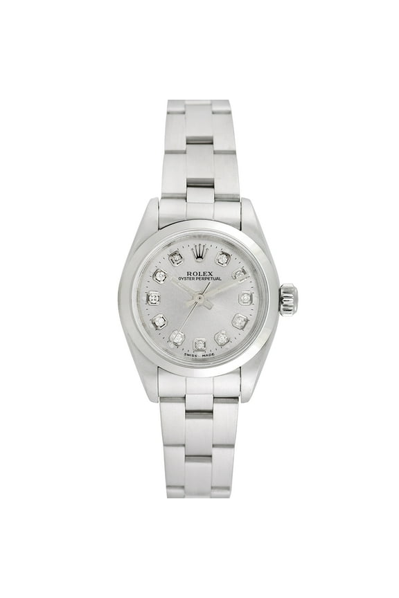 Pre-Owned Rolex Ladies Oyster Perpetual 25mm Stainless Steel Oyster Wristwatch