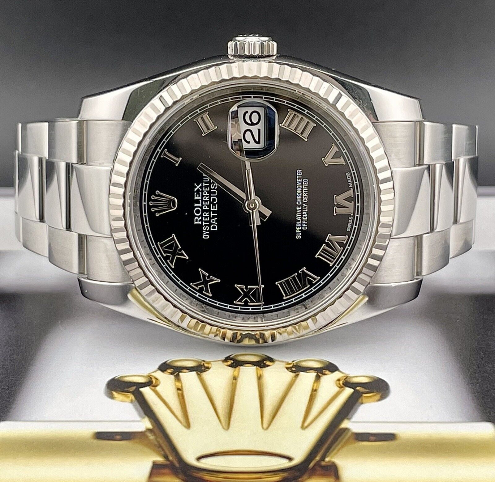 Rolex Men Datejust 36mm Black Dial Silver Roman Philippines Ubuy