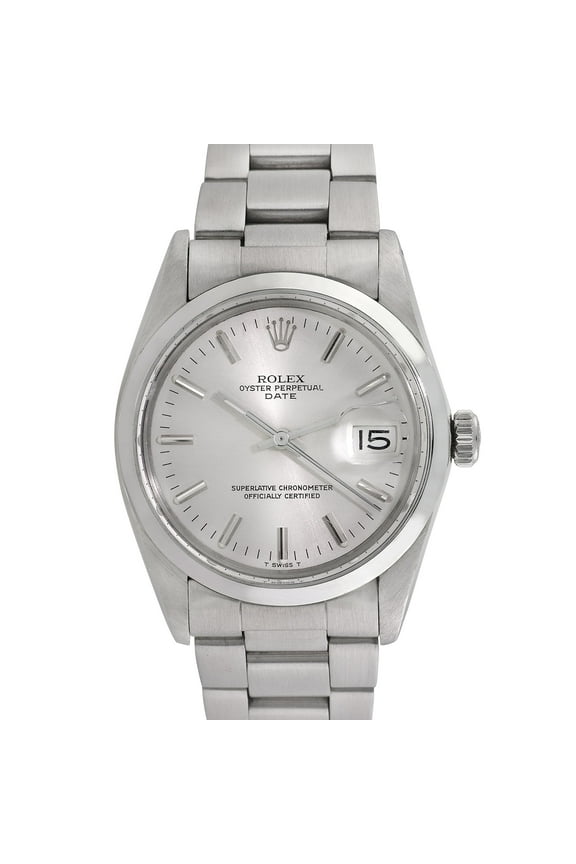 Pre-Owned Rolex Men's Date 34mm Stainless Steel Oyster Wristwatch