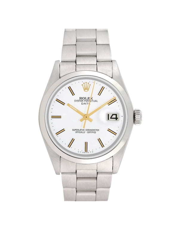 Pre-Owned Rolex Men's Date 34mm Stainless Steel Oyster Wristwatch