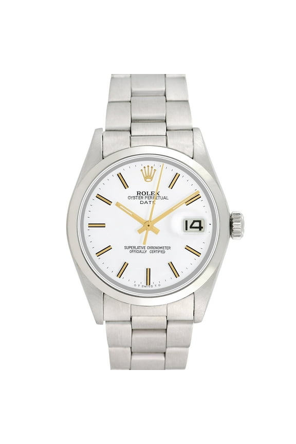 Pre-Owned Rolex Men's Date 34mm Stainless Steel Oyster Wristwatch