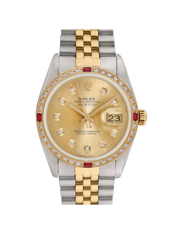 Pre-Owned Rolex Men's Datejust 36mm Stainless Steel and 18K Yellow Gold Jubilee Wristwatch