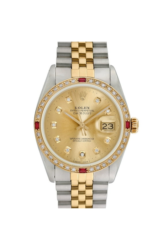 Pre-Owned Rolex Men's Datejust 36mm Stainless Steel and 18K Yellow Gold Jubilee Wristwatch