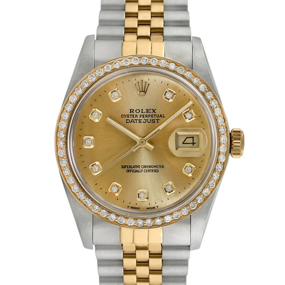 Pre-Owned Rolex Men's Datejust 36mm Stainless Steel and 18K Yellow Gold Jubilee Wristwatch