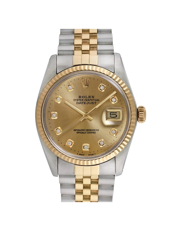 Pre-Owned Rolex Men's Datejust 36mm Stainless Steel and 18K Yellow Gold Jubilee Wristwatch