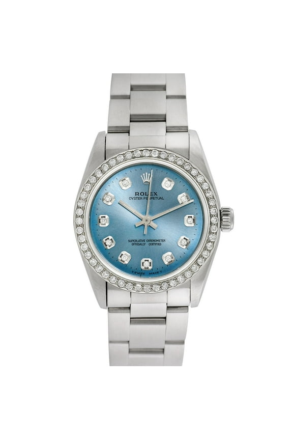 Pre-Owned Rolex Midsize Oyster Perpetual 31mm Stainless Steel Oyster Wristwatch