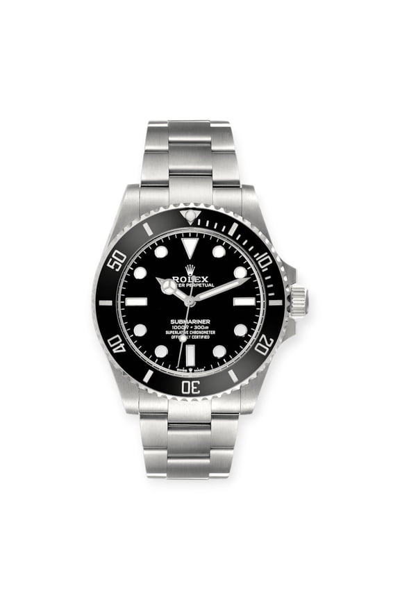 Pre-Owned Rolex Submariner 124060 Mens Stainless Steel 41mm Black Dial Ceramic Bezel Automatic Watch