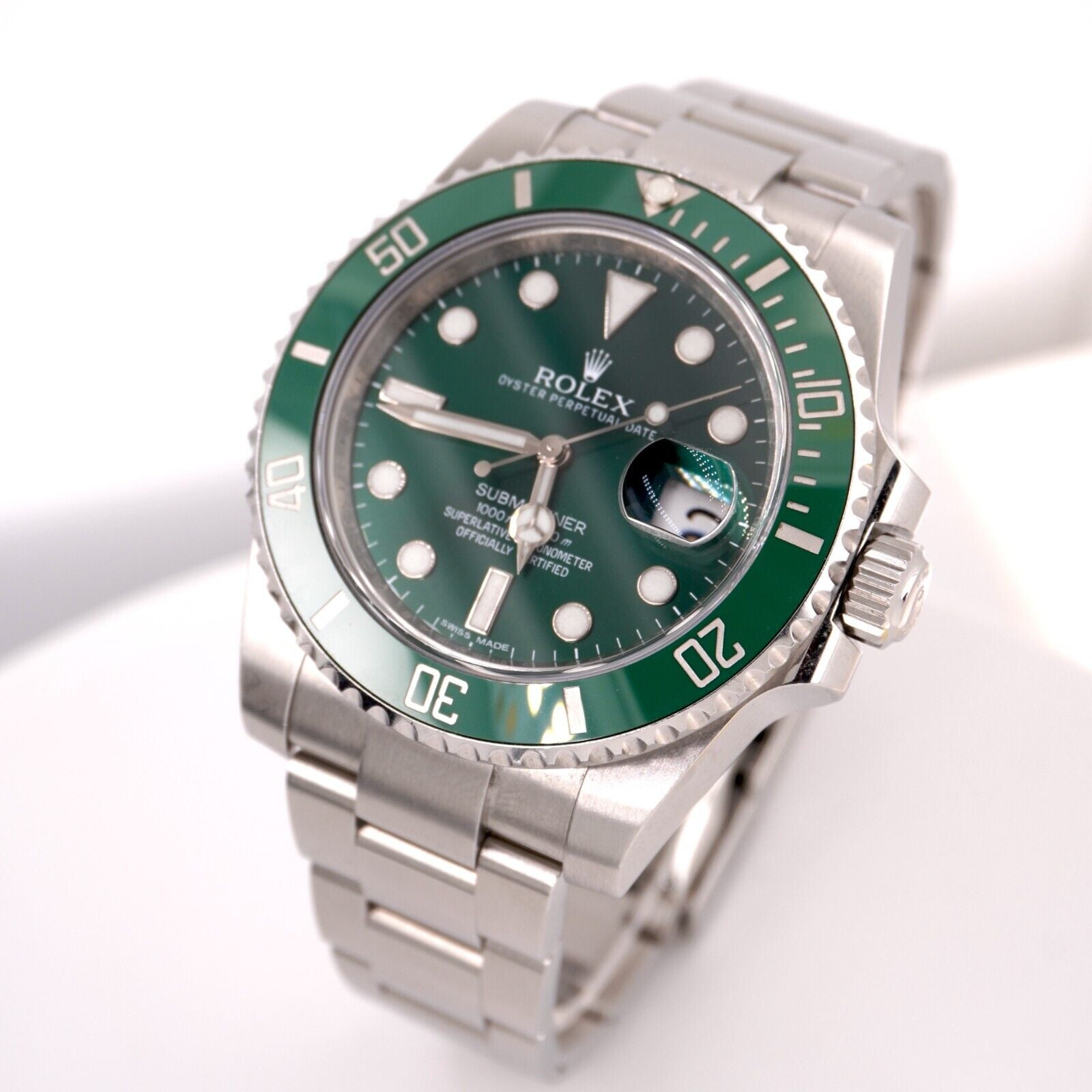 Rolex Submariner Date Hulk 40mm Ceramic Steel Green Dial Men Watch