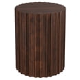 thumbnail image 1 of Simpli Home Rolf 16 inch Wide Solid Mango Boho Contemporary End Table in Walnut Brown, Assembled, 1 of 6
