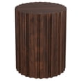 thumbnail image 1 of Simpli Home Rolf 16W Round Scalloped Drum Accent Table, 1 of 6