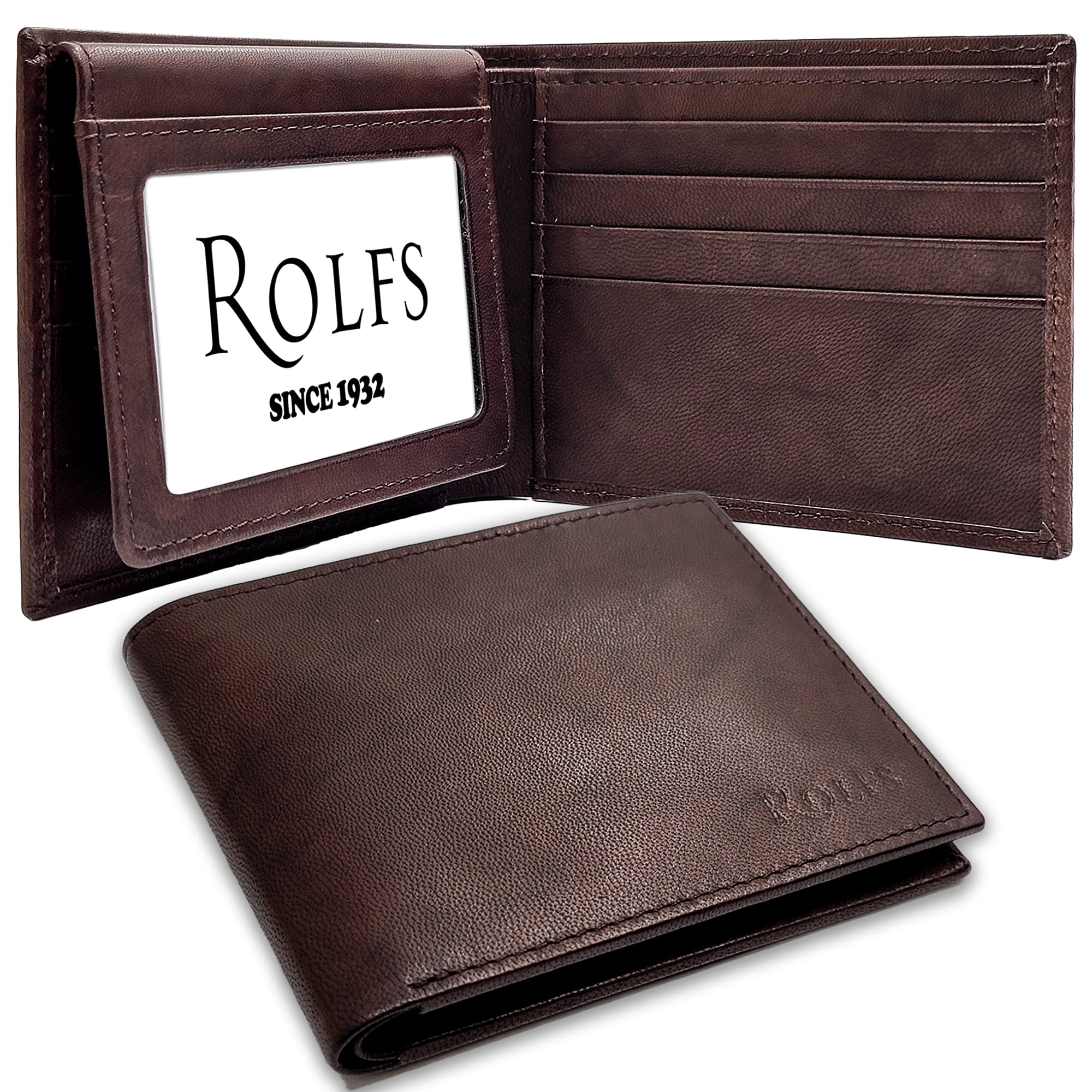 Wallet for Men-Genuine Leather RFID Blocking Bifold Stylish Wallet With 2  ID Window