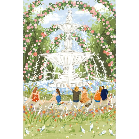 Rolife 1000 Piece Jigsaw Puzzle for Adults,Afternoon Fountain,Paper Puzzle Home Decoration Birthday Gifts for Adults and Kids