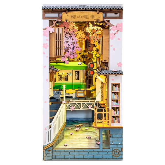 Rolife 3D Jigsaw Puzzle Wooden Model Building Kit Book Nook Decorative Bookend Stand DIY Bookshelf Insert Decor Gift for Teen Adults