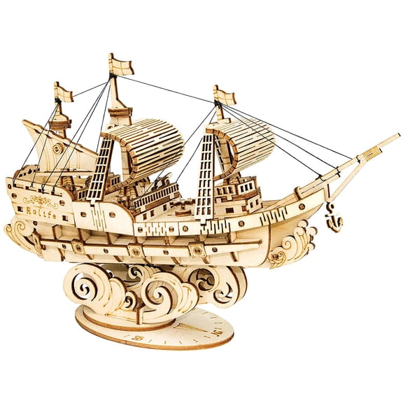 Rolife 3D Wooden Puzzle Sailing Ship DIY Craft Models Building Kits Gift for Adults and Teens