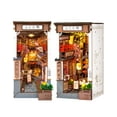 thumbnail image 1 of Rolife Book Nook 3D Jigsaw Puzzle Sakura Wine Alley Wooden Model Building Kit Decorative Bookend Stand DIY Bookshelf Insert Decor Gift for Teen Adults, 1 of 8