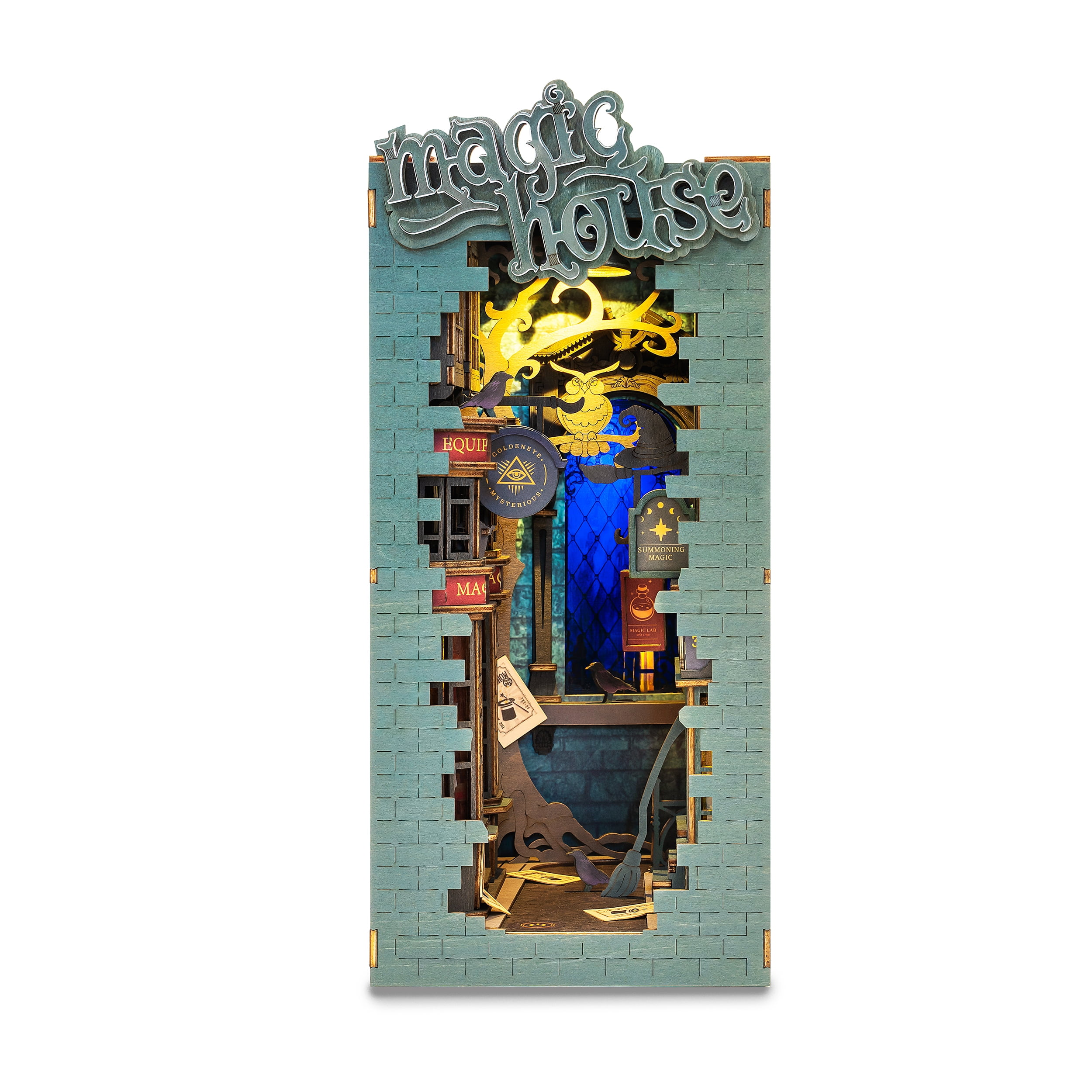 Rolife Book Nook Kit Magic House Puzzle 3D Maquette en Bois à Construire  Construction Adulte Booknook Kits pour Étagère Serre-Livres Décor avec LED  Lumières Cadeau de Noël : : Jeux et Jouets