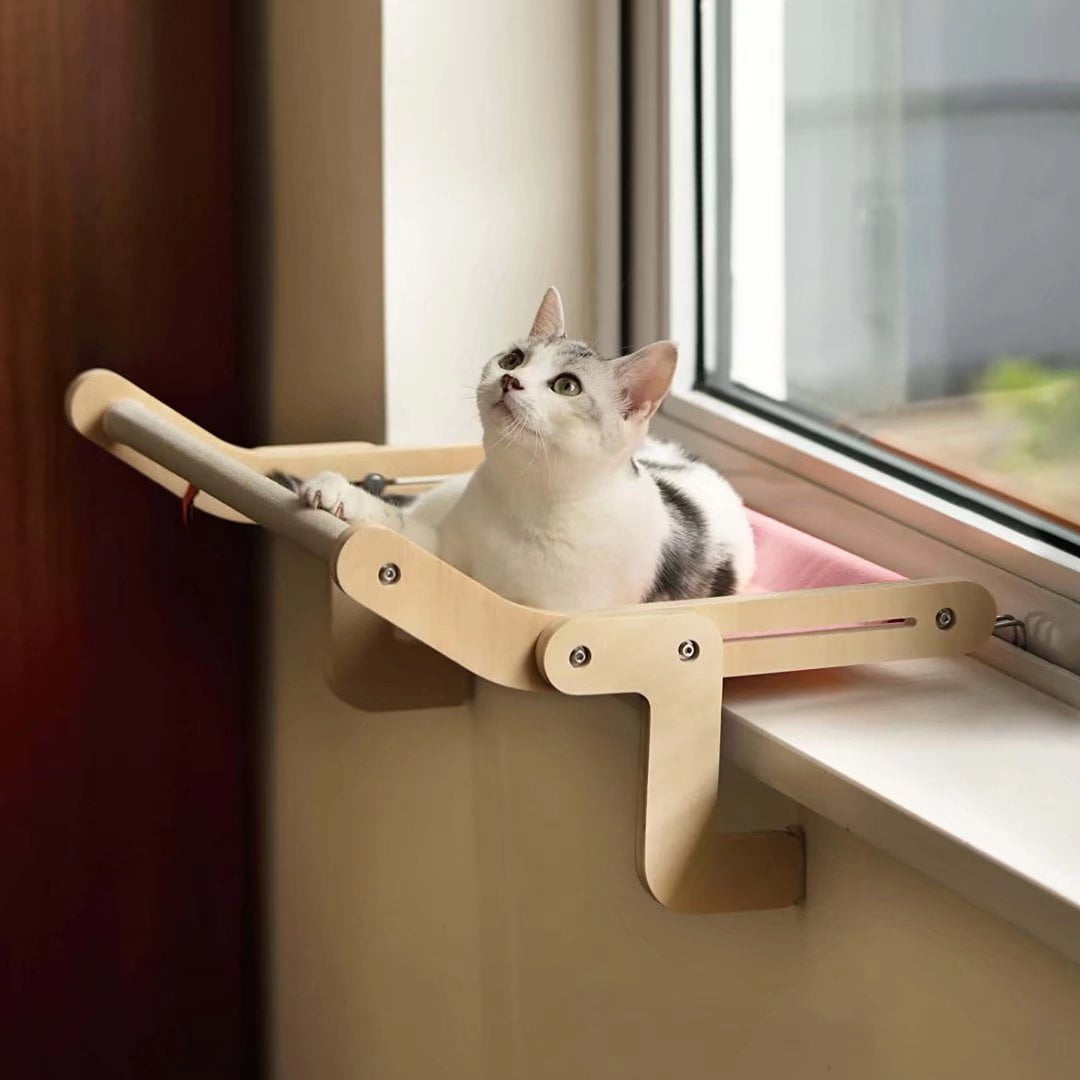 Rolife Cat Sill Window Perch Lounge Mount Hammock Window Seat Bed Shelves  for Indoor Cats No Drilling No Suction Cup 