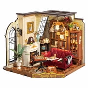 Rolife Catherines Living Room DIY Miniature House Craft Kit, Wooden Puzzle Assembly Set for Adults & Kids Gifts