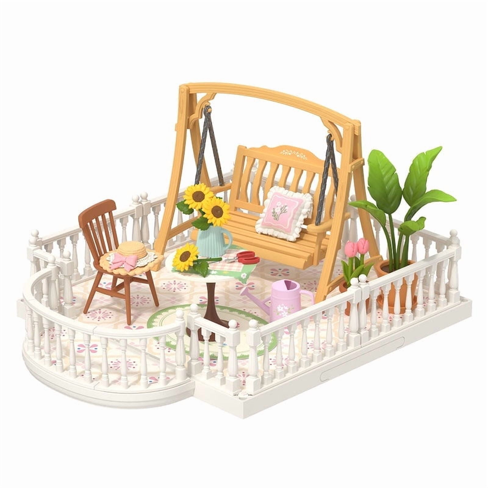 Rolife DIY Miniature Dollhouse Accessories Super Creator Extension Pack Building Set Toys Playset Gifts for Teens Adults, Sunny Break Terrace