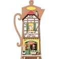 thumbnail image 1 of rolife DIY Miniature Coffee Shop Kit with LED Dollhouse Accessories, 1 of 8