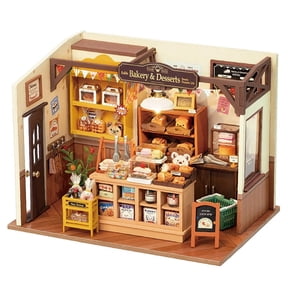 Rolife DIY Miniature Kit Becka's Baking Wood Brown Dollhouse