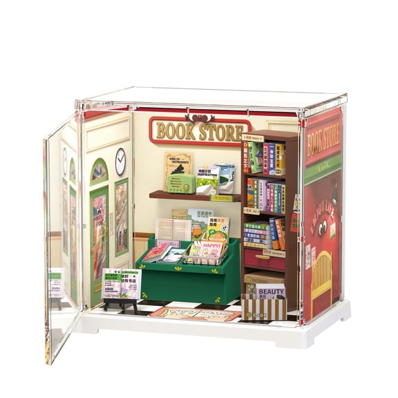 Rolife Mini Dollhouse Super Creator Plastic Building Set Toys Playset Gifts for Teens Adults, Memory Book Store