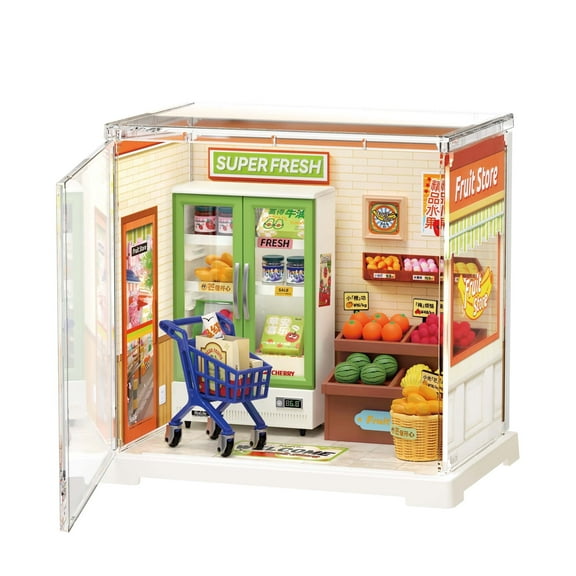 Rolife Mini Dollhouse Super Creator Plastic Building Set Toys Playset Gifts for Teens Adults, Nature Energy Fruits
