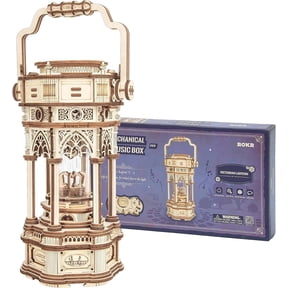 ROKR 3D Wooden Puzzle for Adults to Build, Victorian Style Vintage Lantern Music Box, Self-Assembly Craft Model Kits