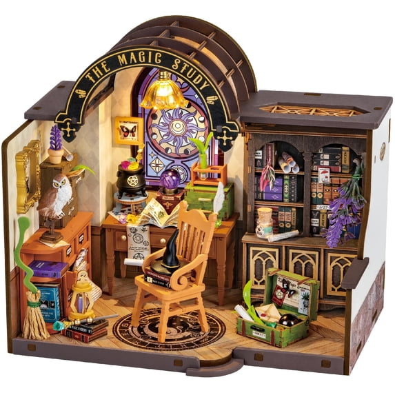 Rolife The Magic Study DIY Miniature House Kit Birthday Gifts for Adult Boys & Girls