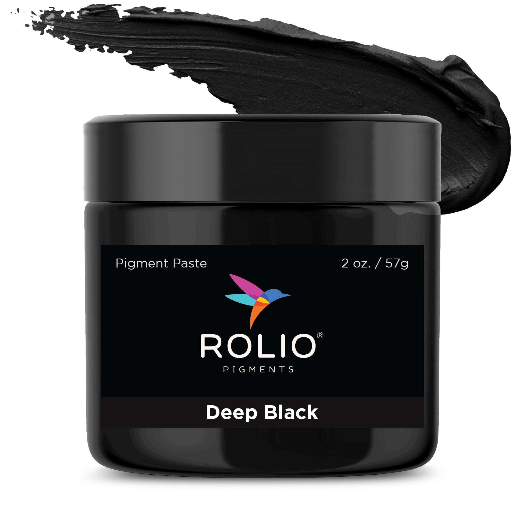Rolio - Black Pigment Paste for Epoxy Resin, Deep Black, 2oz Jar - Resin Pigment, Epoxy Resin Dye Paste, Epoxy Paint, Resin Paste Pigment, Epoxy Resin Color Pigment Paste, Mica Powder Paste