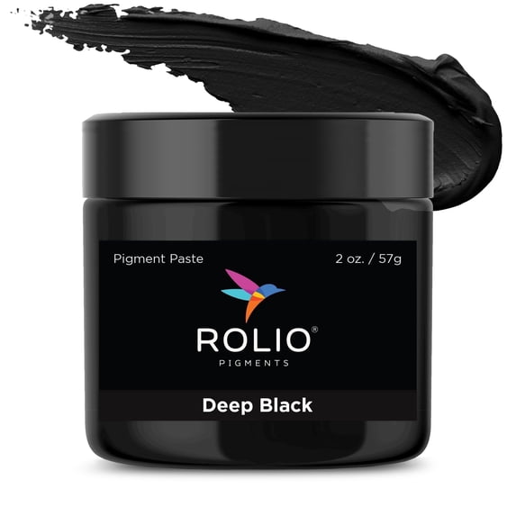 Rolio - Black Pigment Paste for Epoxy Resin, Deep Black, 2oz Jar - Resin Pigment, Epoxy Resin Dye Paste, Epoxy Paint, Resin Paste Pigment, Epoxy Resin Color Pigment Paste, Mica Powder Paste