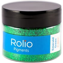 Rolio Holographic Craft Glitter - Pure Glitter - Cosmetic Grade Glitter for Resin, Makeup, Face & Body Art, Craft Supplies, Nail Decoration - One Jar - 28 Grams - Emerald Green