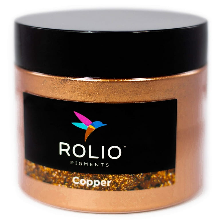Rolio - Mica Powder - 1 Jar of Pigment for Paint, Dye, Soap Making, Nail Polish, Epoxy Resin, Candle Making, Bath Bombs, Slime - 50g / 1.76oz (Gold)