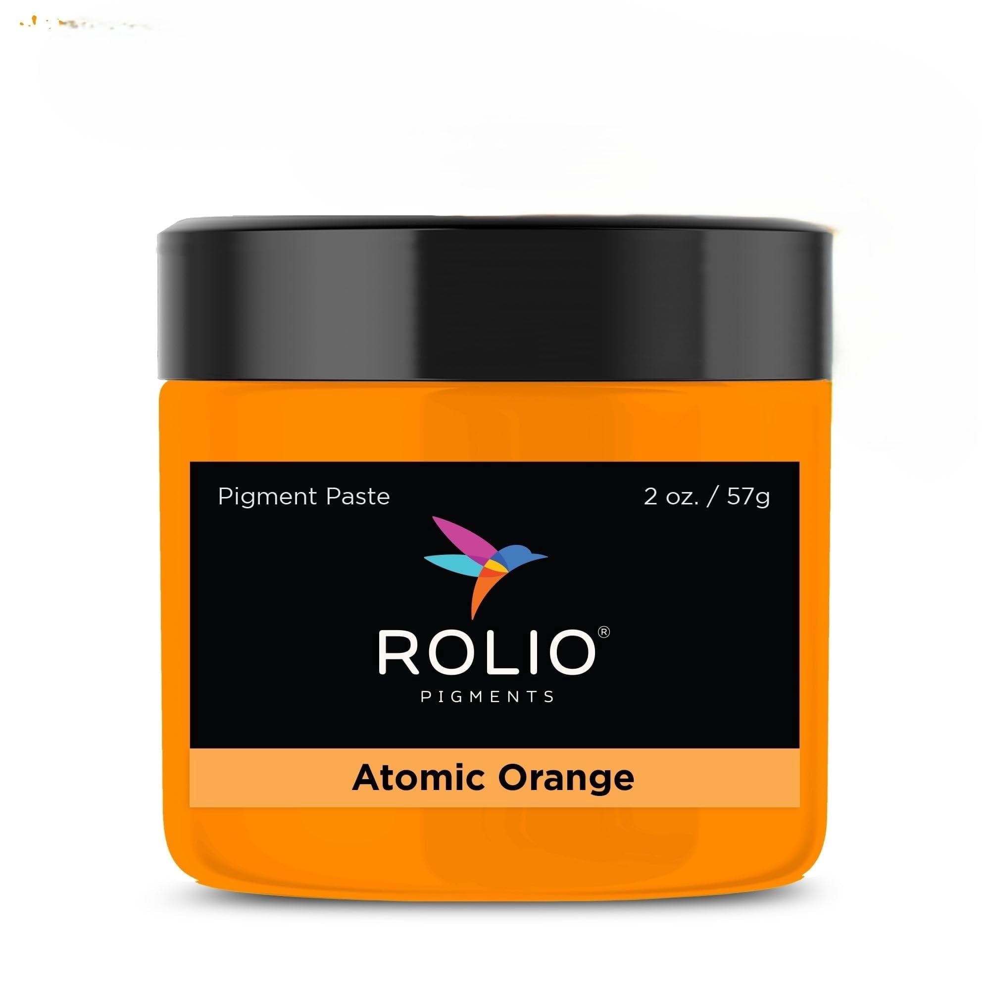 Rolio Pigment Paste - Color for Epoxy Resin, Epoxy Dye, Coating, Casting, Molding, Resin Art, Jewelry Making & DIY Crafts - 2oz Jar, Atomic Orange