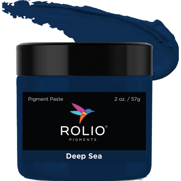 Rolio Pigment Paste, 2oz Jar - Deep Sea, Ideal for Epoxy Projects, Rich Dye for Vibrant Art, Epoxy Resin Dye and Pigment Paste for Coating, Casting, Molding, and DIY Craft Creations