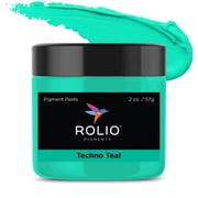 Rolio Pigment Paste - Color for Epoxy Resin, Epoxy Dye, Coating, Casting, Molding, Resin Art, Jewelry Making & DIY Crafts - 2oz Jar, Techno Teal