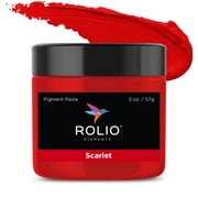 Rolio - Red Pigment Paste for Epoxy Resin, Scarlet, 2oz Jar - Resin Pigment, Epoxy Resin Dye Paste, Epoxy Paint, Resin Paste Pigment, Epoxy Resin Color Pigment Paste, Mica Powder Paste