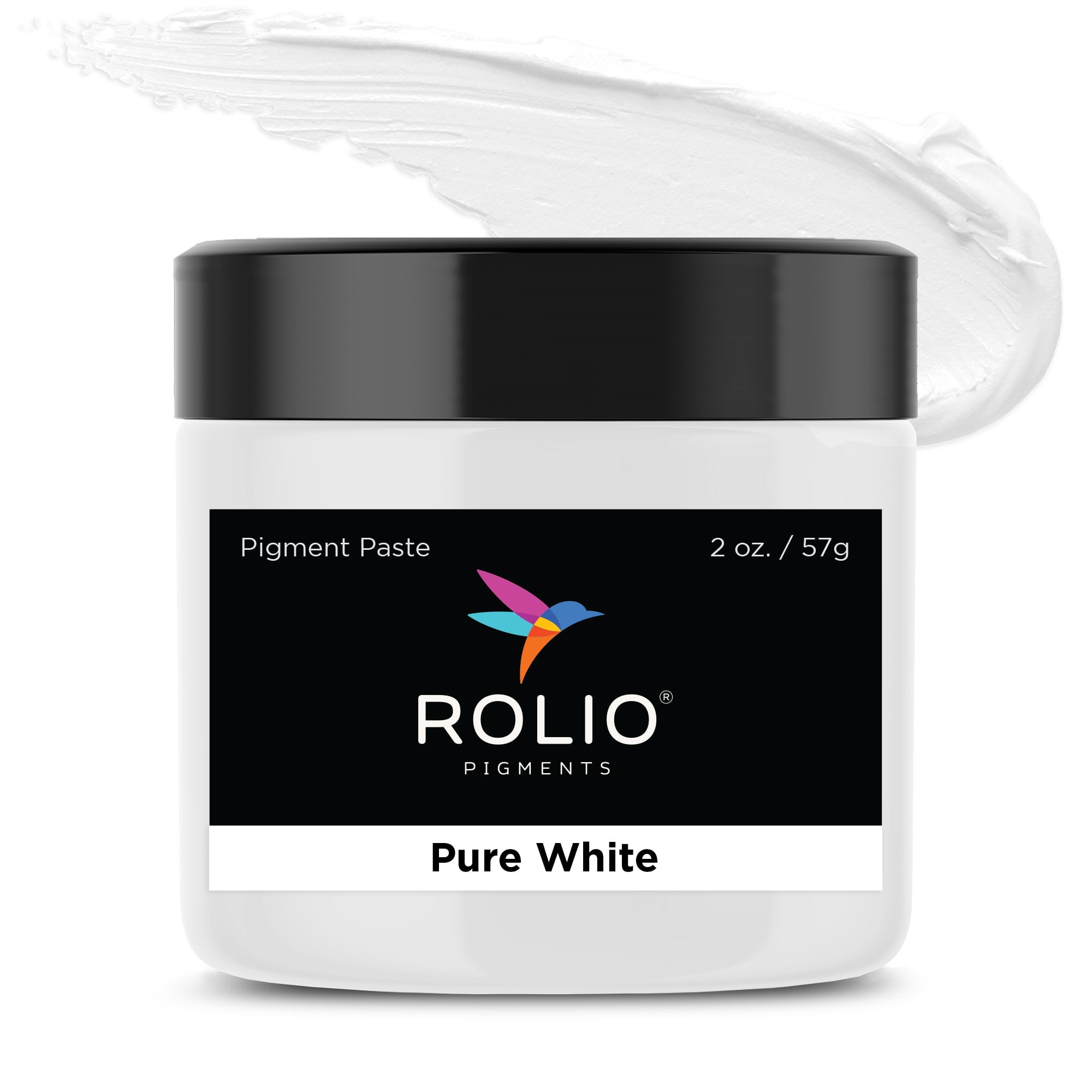 Rolio - White Pigment Paste for Epoxy Resin, Pure White, 2oz Jar - Resin Pigment, Epoxy Resin Dye Paste, Epoxy Paint, Resin Paste Pigment, Epoxy Resin Color Pigment Paste, Mica Powder Paste