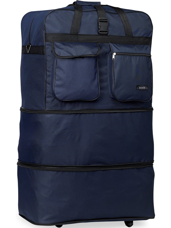 Rolite 40" Adult Spinner Expandable Rolling Luggage, Navy
