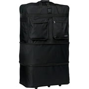 Rolite 40 Spinner Expandable Rolling Luggage, Black